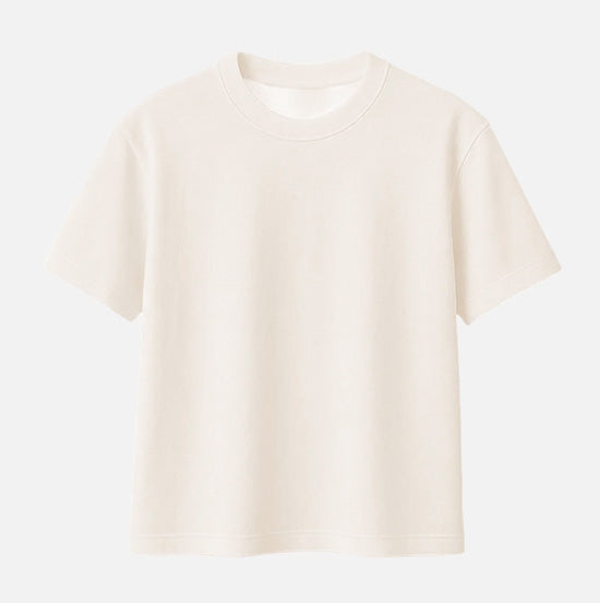 オーバーサイズ7分袖T｜Form　　Off White / Black