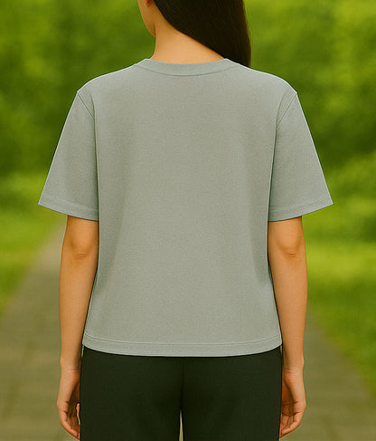 和紙糸7分袖Tシャツ